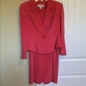 Vtg Jones New York Pink Dress & Jacket Set